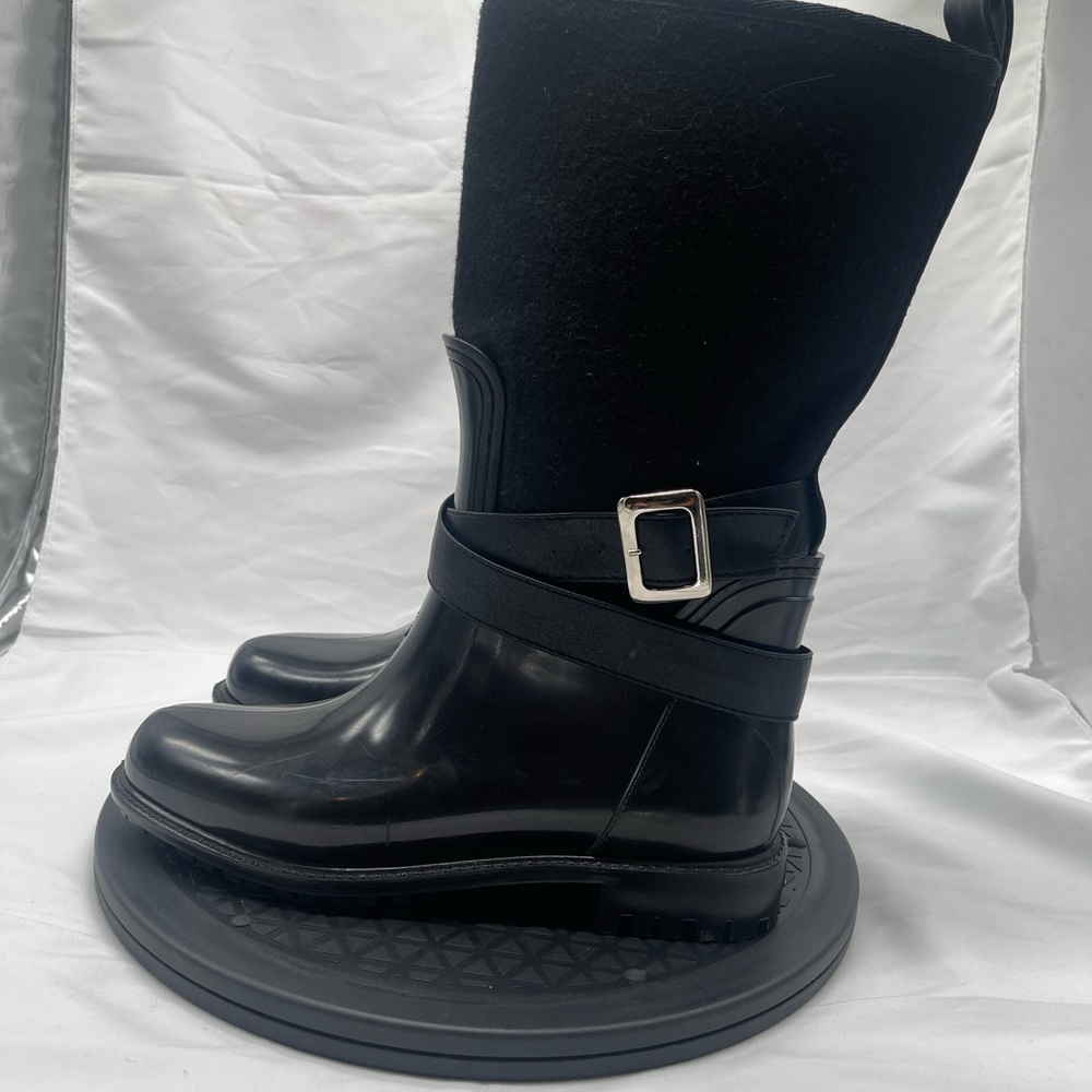 NEW Wet Knot Abbey Moto Rubber Waterproof Women's Mid Shaft Boots